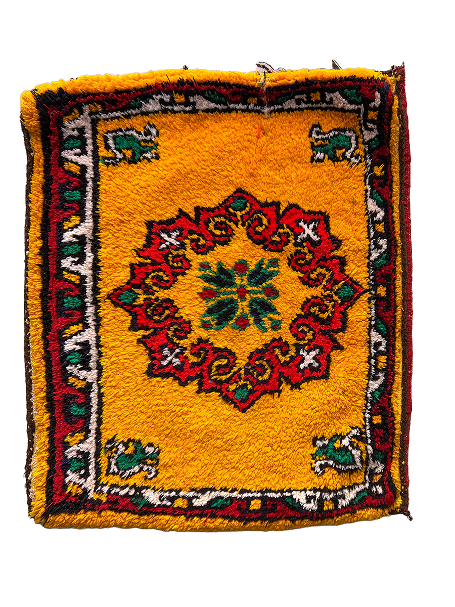 Kalaat M'Gouna's Vintage Pillow - Flower, Yellow