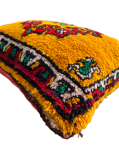 Kalaat M'Gouna's Vintage Pillow - Flower, Yellow