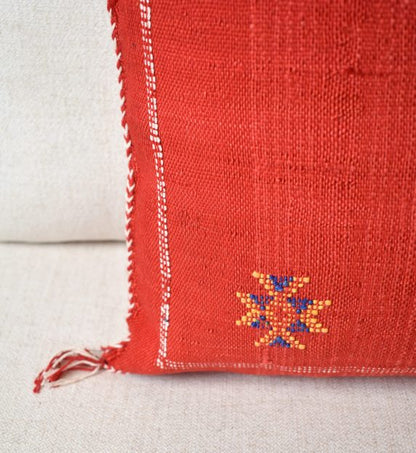 Red Cactus Silk Cushion