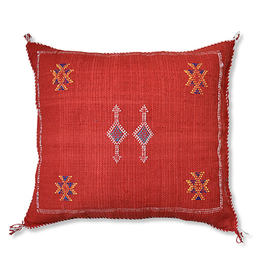 Red Cactus Silk Cushion