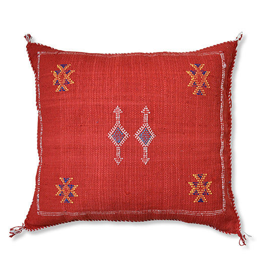 Red Cactus Silk Cushion